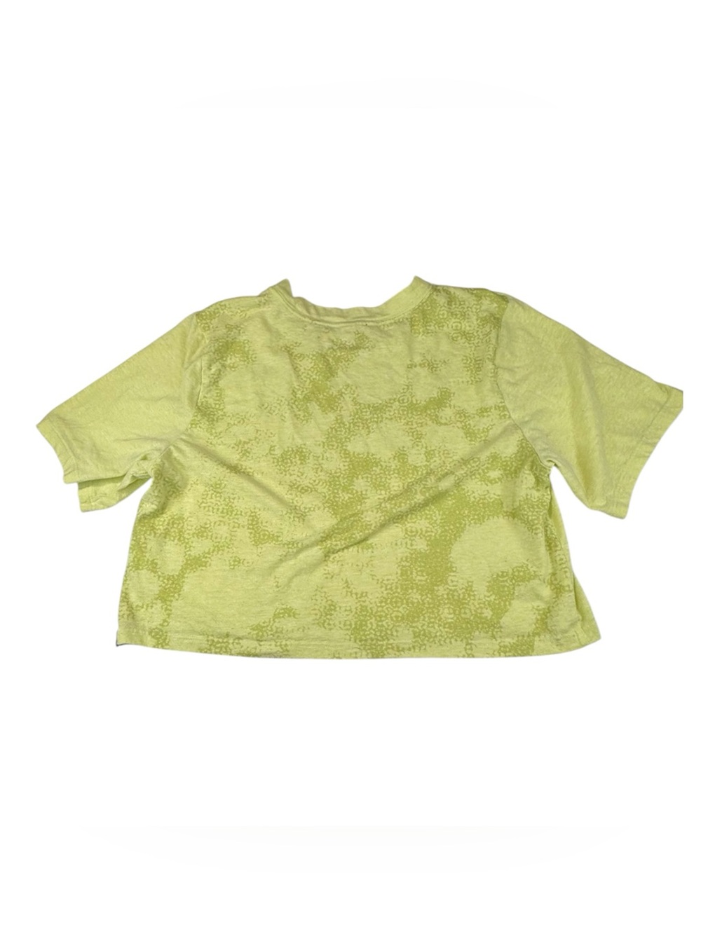 lululemon athletica Crop Top Women's Small Light Lime Soft Cotton Workout Gym